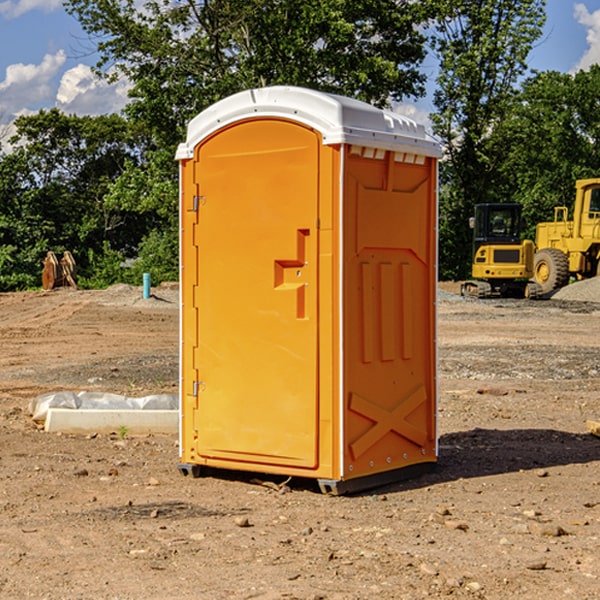 how often are the portable toilets cleaned and serviced during a rental period in Payette County